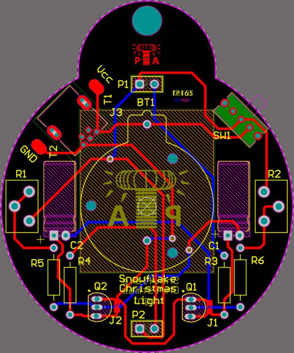 TP165 Snowflake Christmas Light oscillatore